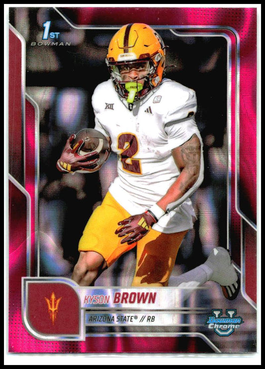 2025 Bowman University Chrome Pink Lava Refractor #158 Kyson Brown Arizona State