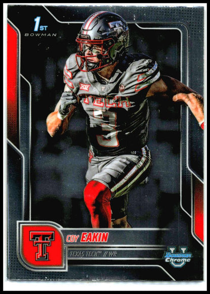 2025 Bowman University Chrome #28 Coy Eakin Texas Tech Red Raiders