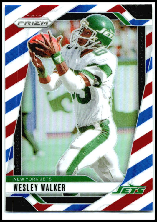 2024 Panini Prizm Red White and Blue #230 Wesley Walker New York Jets