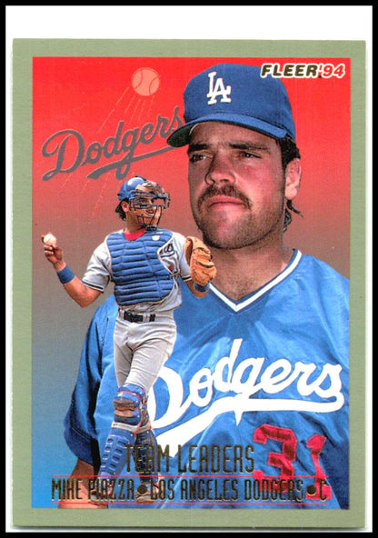 1994 Fleer Team Leaders #21 Mike Piazza Los Angeles Dodgers
