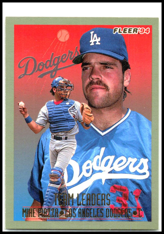 1994 Fleer Team Leaders #21 Mike Piazza Los Angeles Dodgers