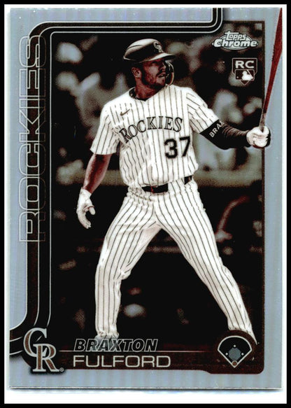 2025 Topps Chrome Update Sepia Refractors #USC199 Braxton Fulford Rookie Rockies