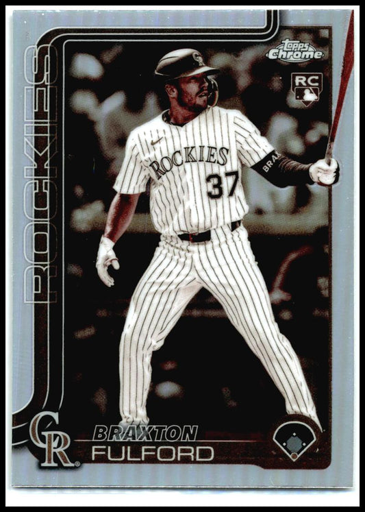 2025 Topps Chrome Update Sepia Refractors #USC199 Braxton Fulford Rookie Rockies