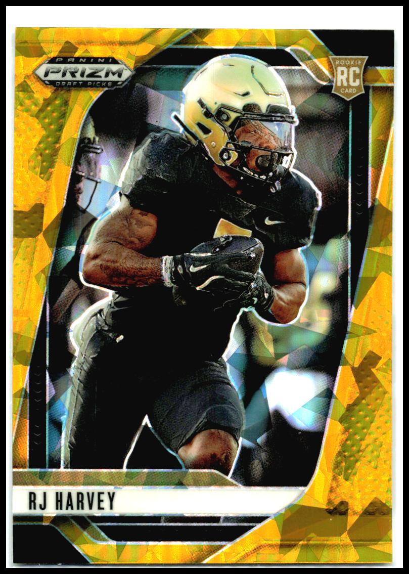 2025 Panini Prizm Draft Picks Prizms Gold Ice #135 RJ Harvey UCF Knights