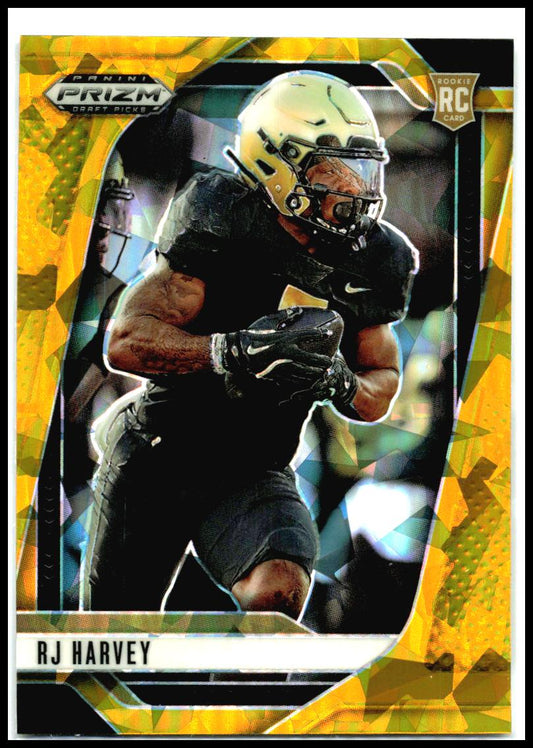 2025 Panini Prizm Draft Picks Prizms Gold Ice #135 RJ Harvey UCF Knights