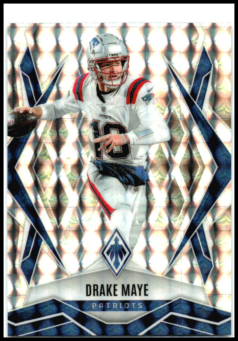 2025 Panini Phoenix Silver Pyramids Prizm #111 Drake Maye New England Patriots