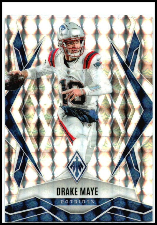2025 Panini Phoenix Silver Pyramids Prizm #111 Drake Maye New England Patriots