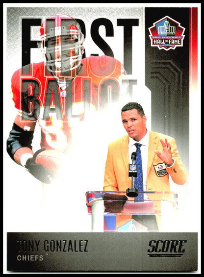 2022 Score First Ballot #FB-TG Tony Gonzalez Kansas City Chiefs