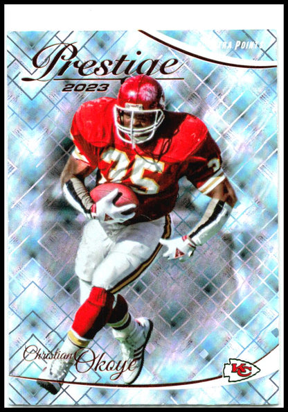 2023 Panini Prestige Xtra Points Diamond #143 Christian Okoye Kansas City Chiefs