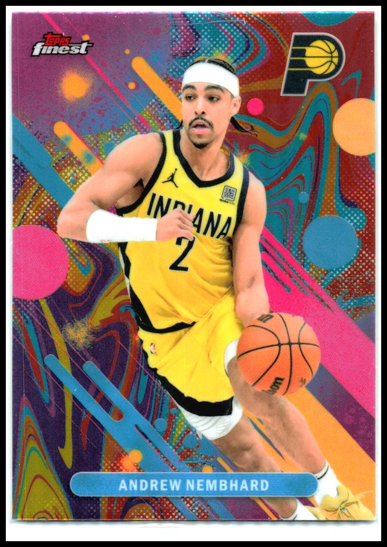 2025-26 Finest Oil Spill Refractor #42 Andrew Nembhard Indiana Pacers