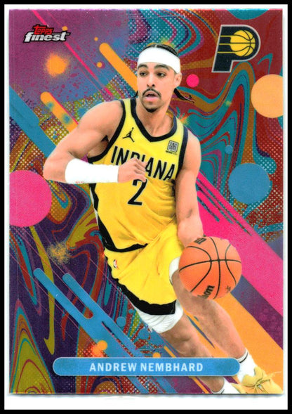 2025-26 Finest Oil Spill Refractor #42 Andrew Nembhard Indiana Pacers