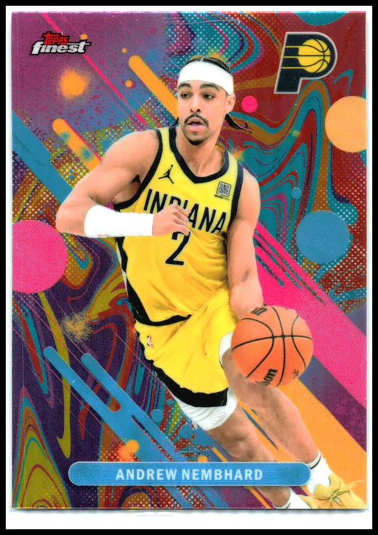 2025-26 Finest Oil Spill Refractor #42 Andrew Nembhard Indiana Pacers
