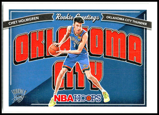 2022-23 Hoops Rookie Greetings #2 Chet Holmgren Oklahoma City Thunder