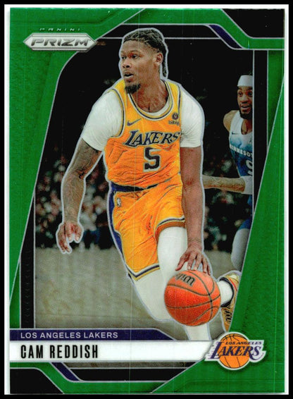 2024-25 Panini Prizm Prizms Green #60 Cam Reddish Los Angeles Lakers