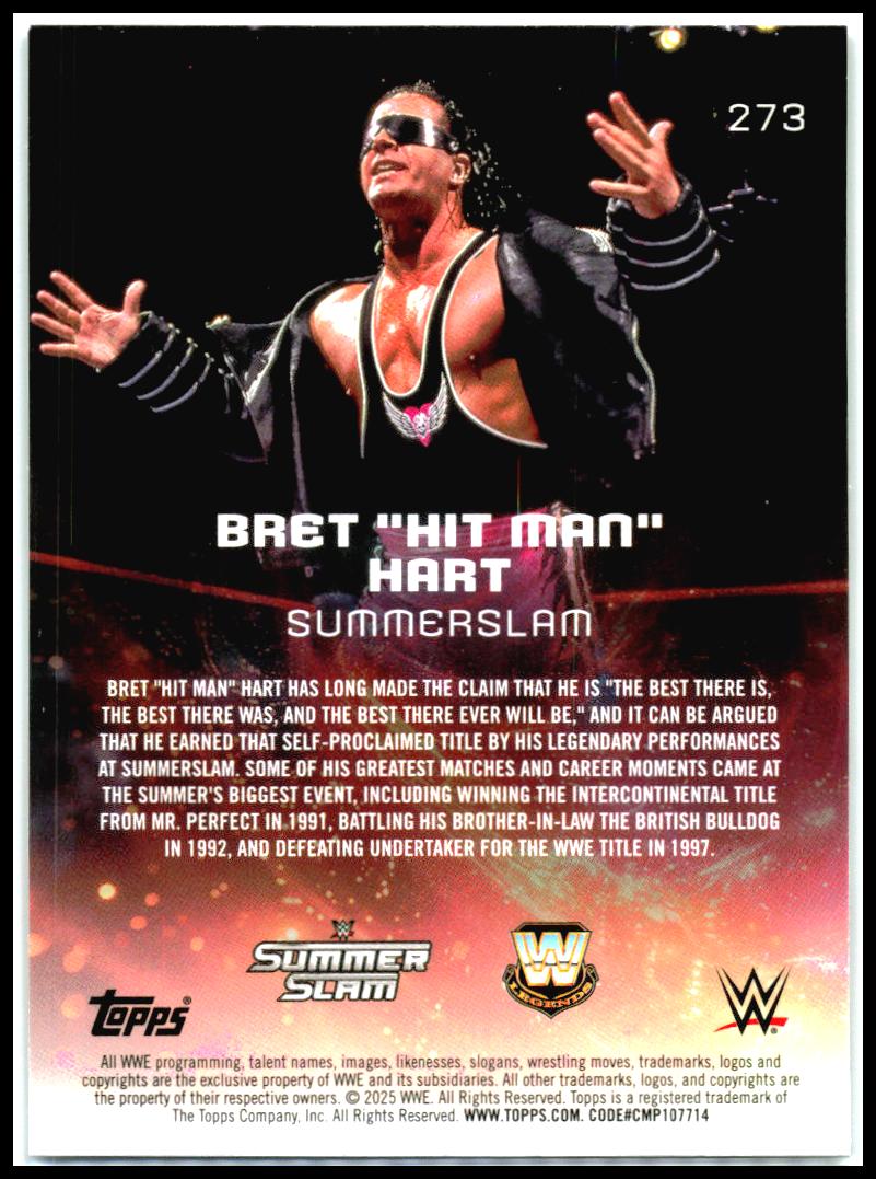 2025 Topps Universe WWE #273 Bret "Hit Man" Hart