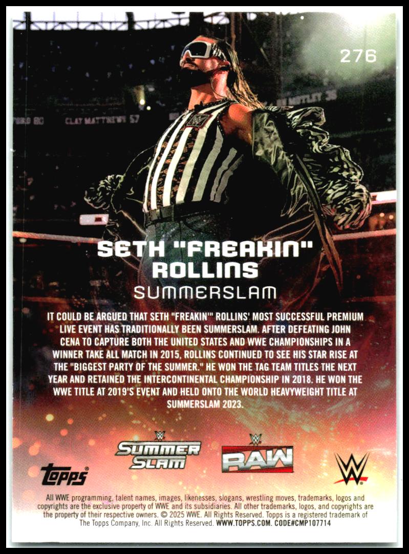 2025 Topps Universe WWE #276 Seth "Freakin" Rollins