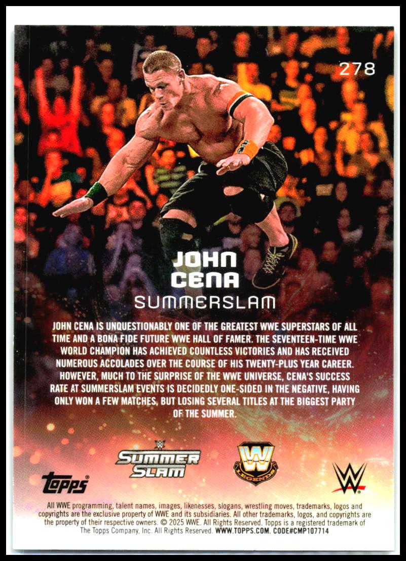 2025 Topps Universe WWE #278 John Cena