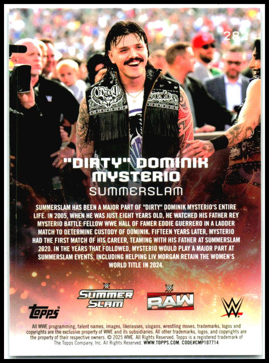 2025 Topps Universe WWE #282 "Dirty" Dominik Mysterio