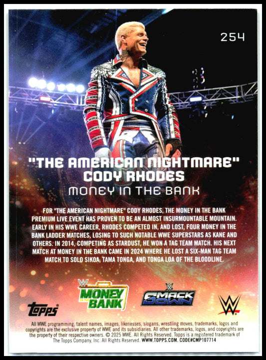 2025 Topps Universe WWE #254 "The American Nightmare" Cody Rhodes