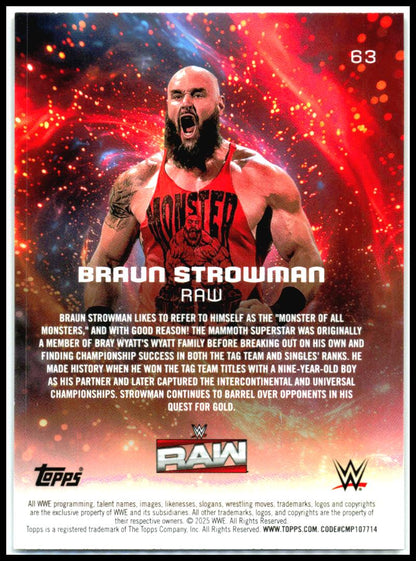 2025 Topps Universe WWE #63 Braun Strowman