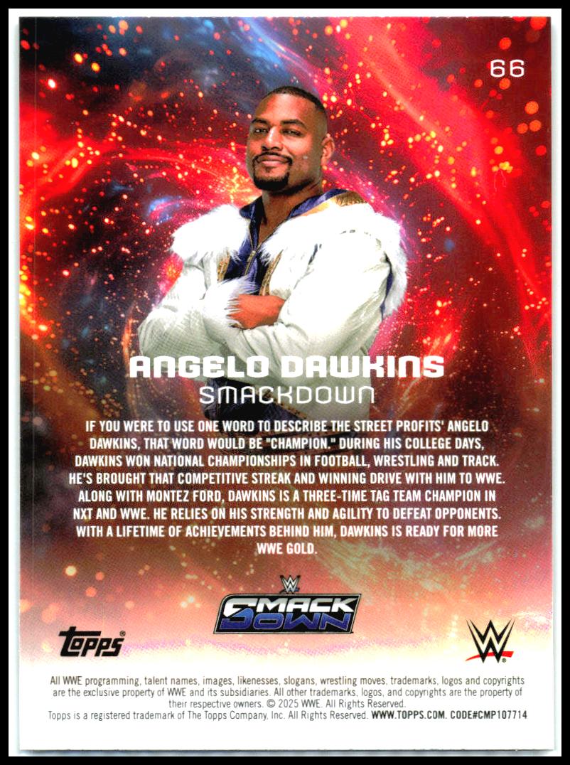 2025 Topps Universe WWE #66 Angelo Dawkins