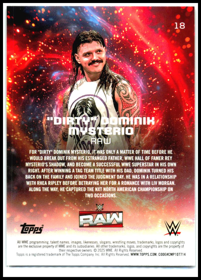 2025 Topps Universe WWE #18 "Dirty" Dominik Mysterio
