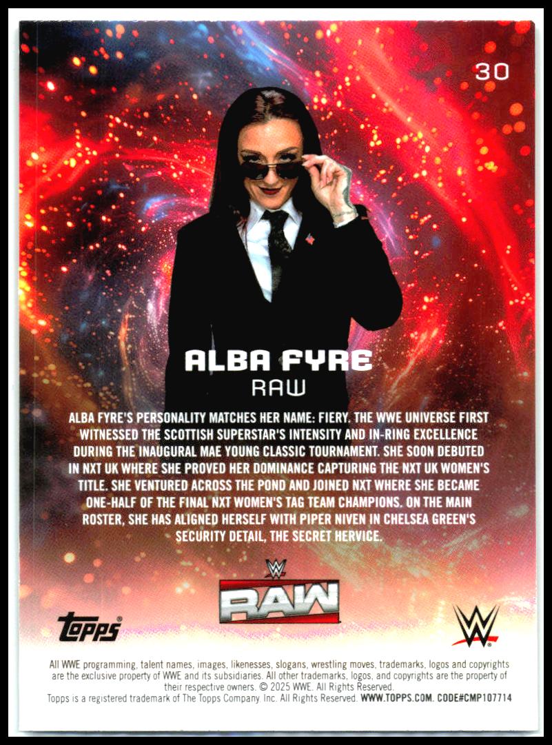 2025 Topps Universe WWE #30 Alba Fyre