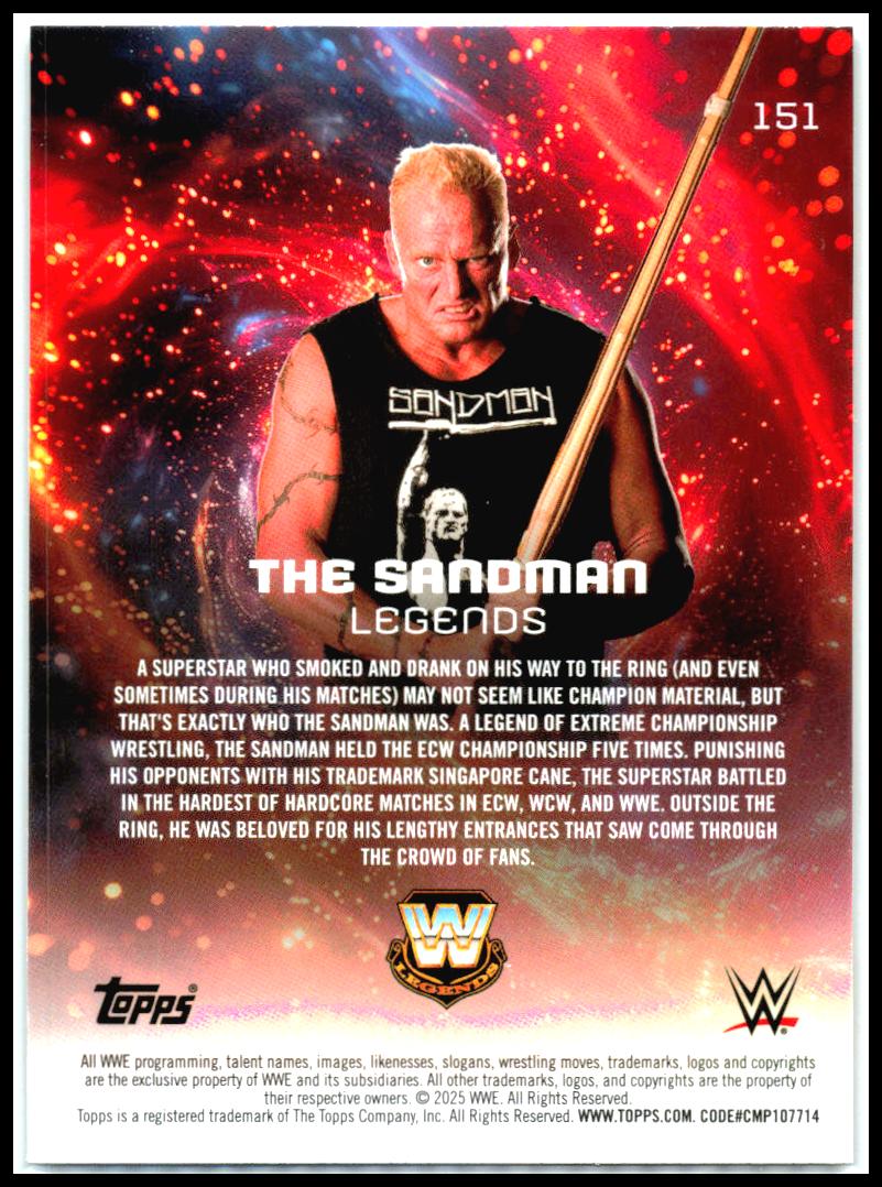 2025 Topps Universe WWE #151 The Sandman