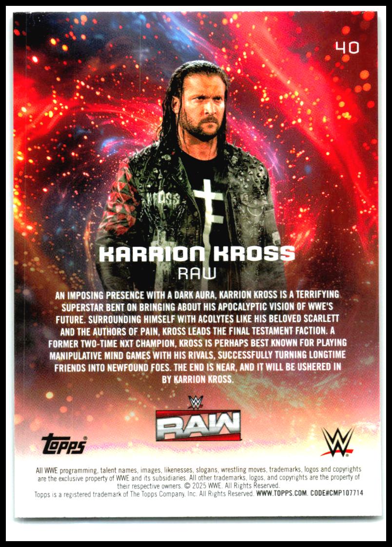2025 Topps Universe WWE #40 Karrion Kross