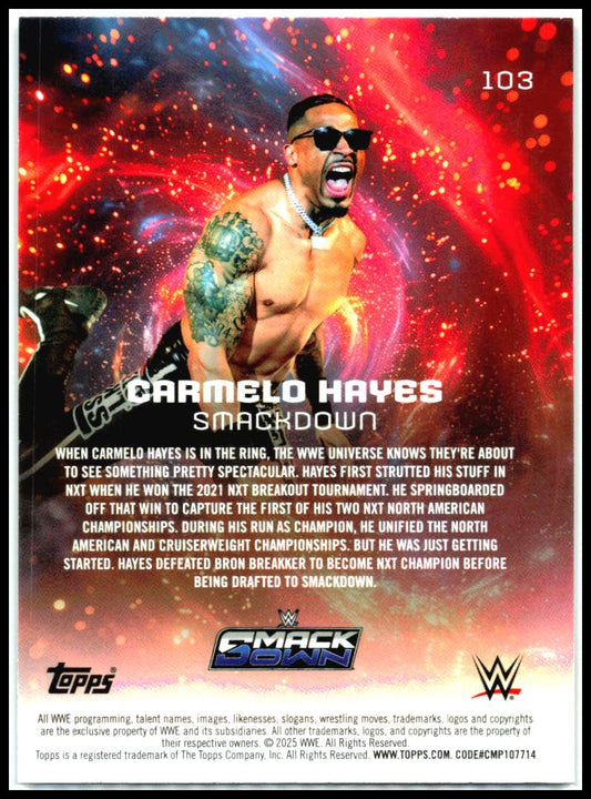 2025 Topps Universe WWE #103 Carmelo Hayes