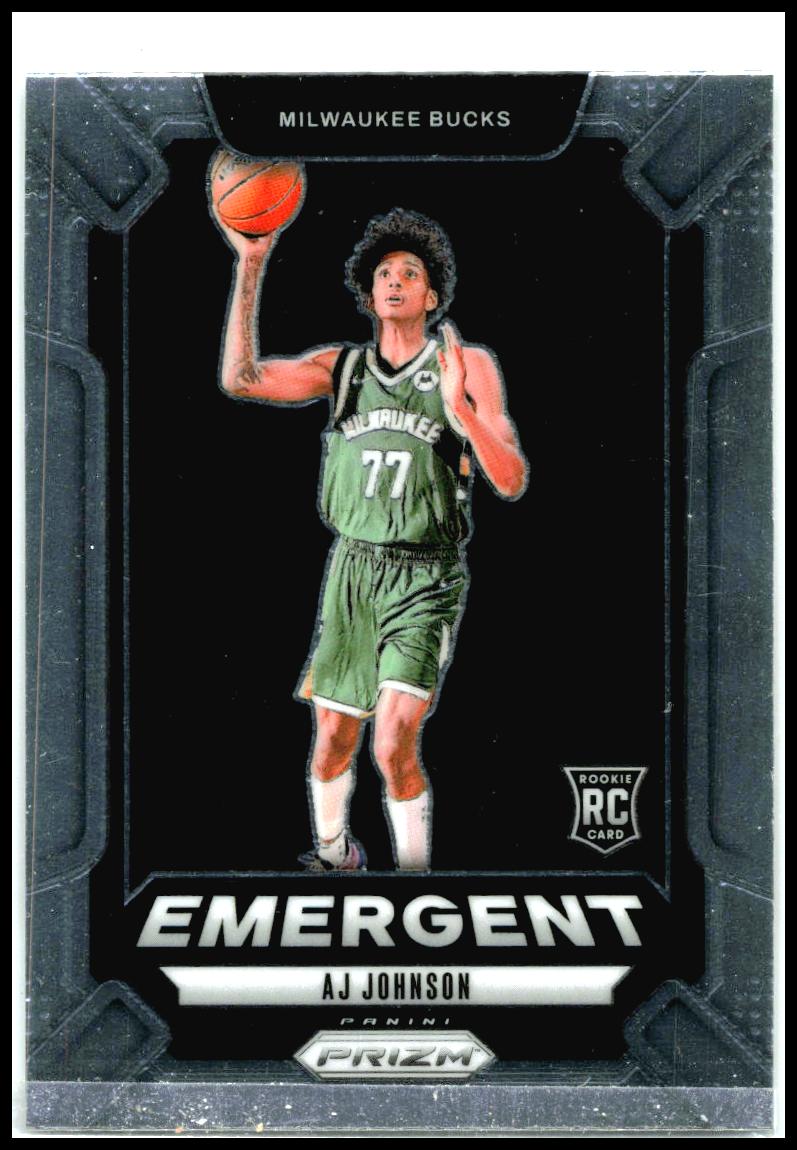 2024-25 Panini Prizm Emergent #15 AJ Johnson Milwaukee Bucks