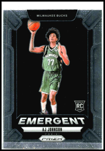 2024-25 Panini Prizm Emergent #15 AJ Johnson Milwaukee Bucks