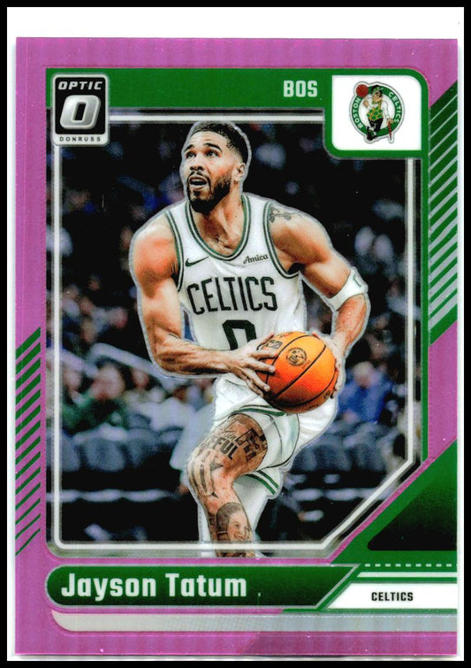 2024-25 Donruss Optic Pink #70 Jayson Tatum #/25 Boston Celtics