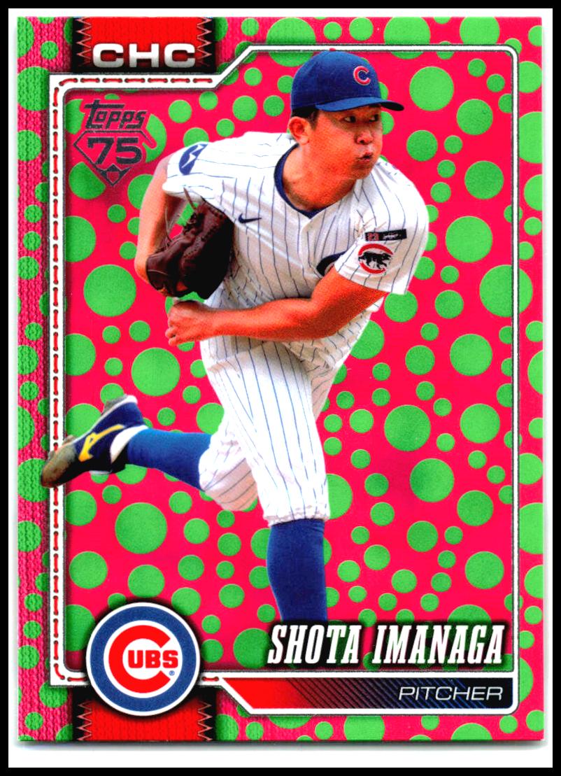 2026 Topps Holiday Polka Dots Green / Pink #178 Shota Imanaga Chicago Cubs