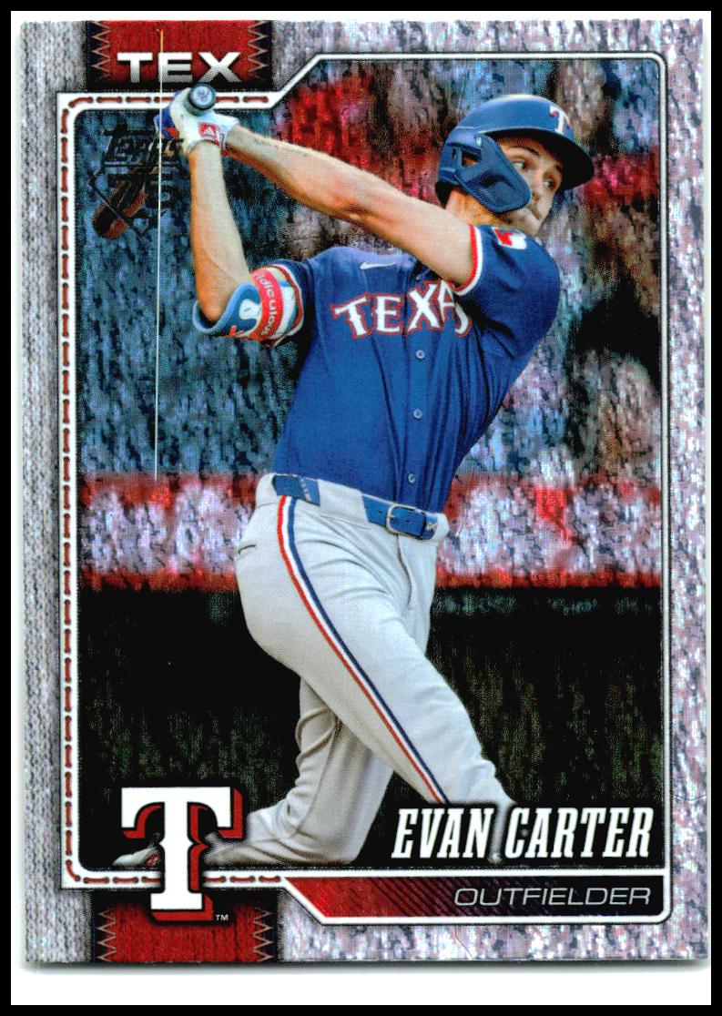 2026 Topps Sandglitter #110 Evan Carter Texas Rangers