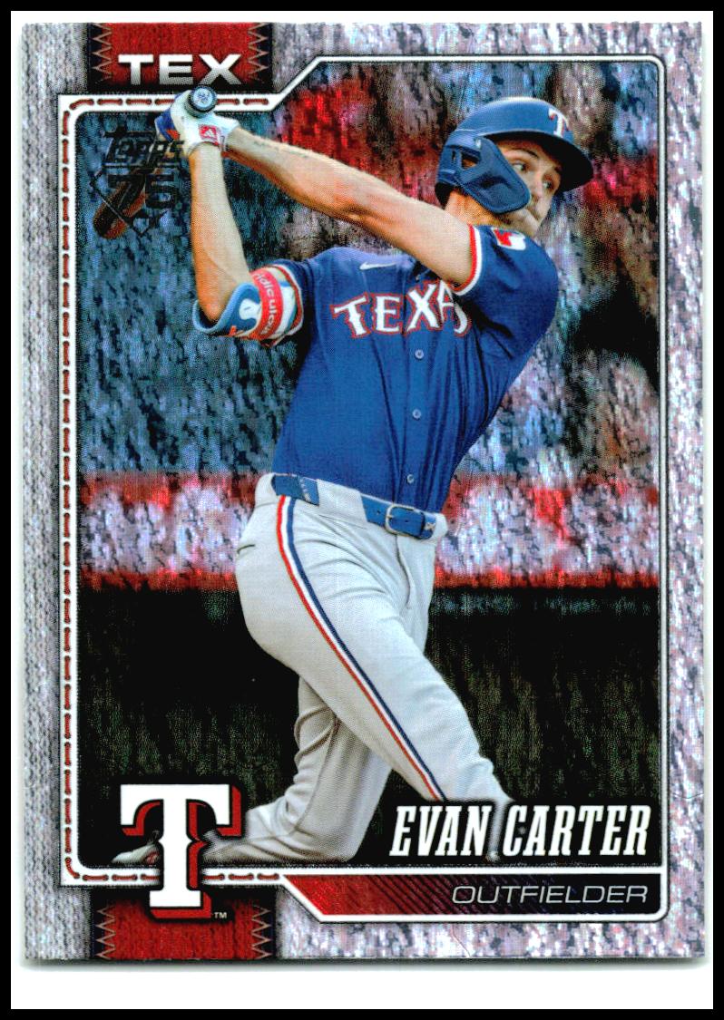 2026 Topps Holo Foil #110 Evan Carter Texas Rangers