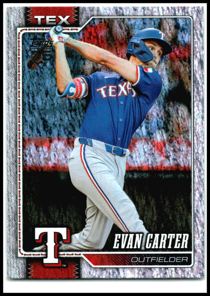 2026 Topps Holo Foil #110 Evan Carter Texas Rangers