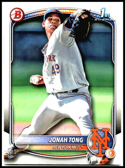 2025 Bowman Prospects #BP-105 Jonah Tong New York Mets