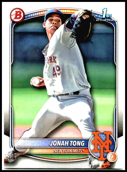 2025 Bowman Prospects #BP-105 Jonah Tong New York Mets