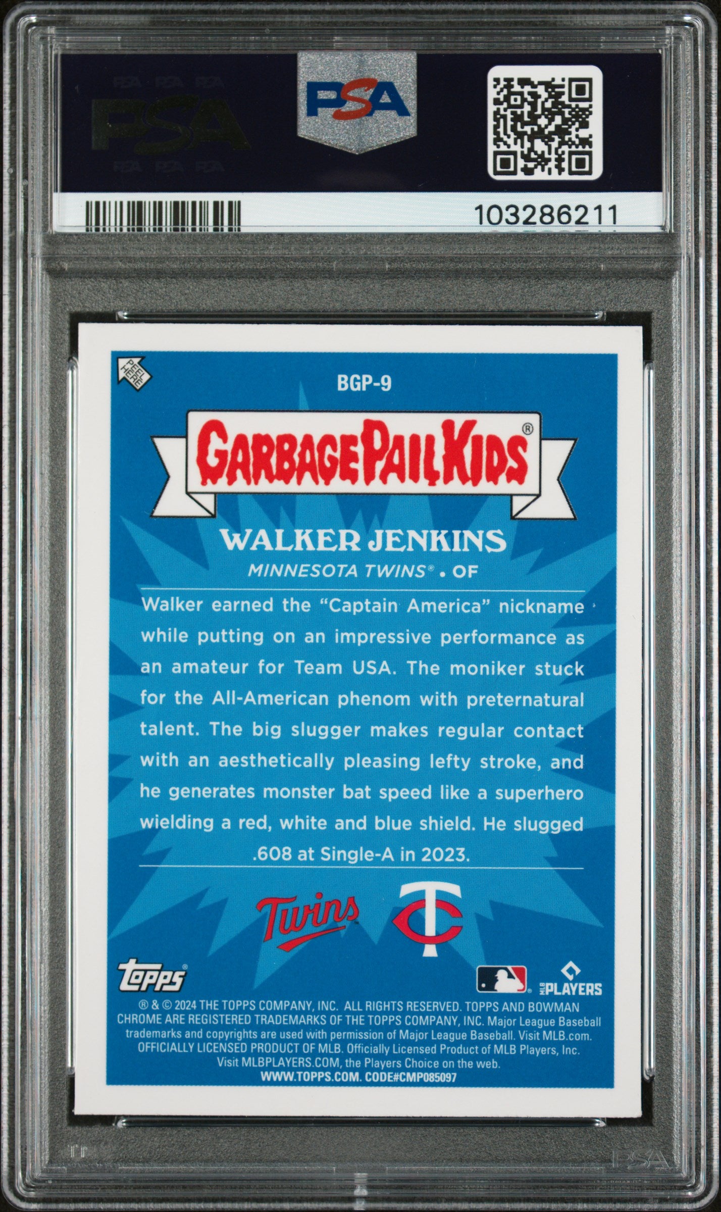2024 Bowman Chrome Bowman Garbage Pail Kids #BGP9 Captain Walker
