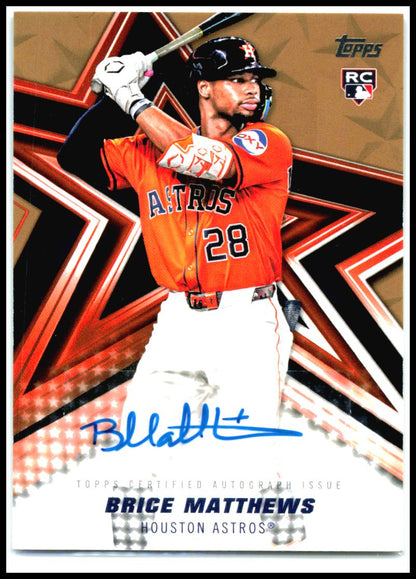 2026 Topps Baseball Stars Autographs Gold #BSA-BM Brice Matthews Auto Astros