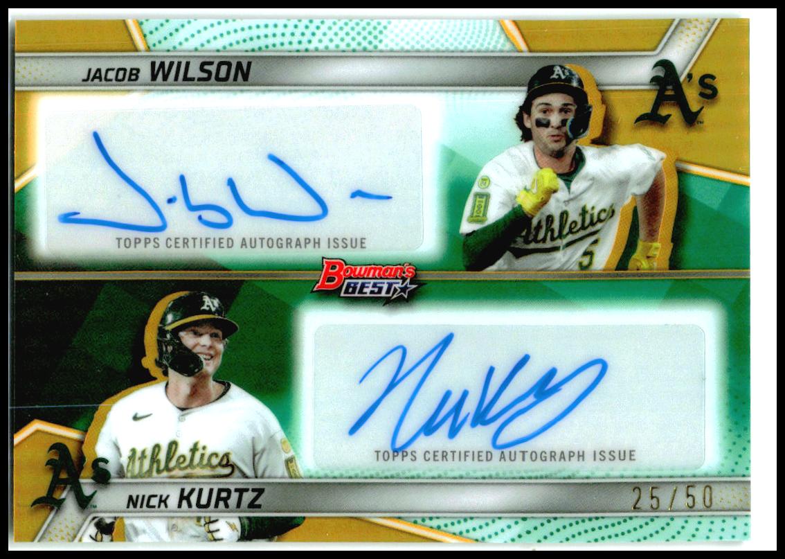 2025 Bowman's Best Dual Auto Gold /50 #DA-WK Wilson / Kurtz Auto Athletics