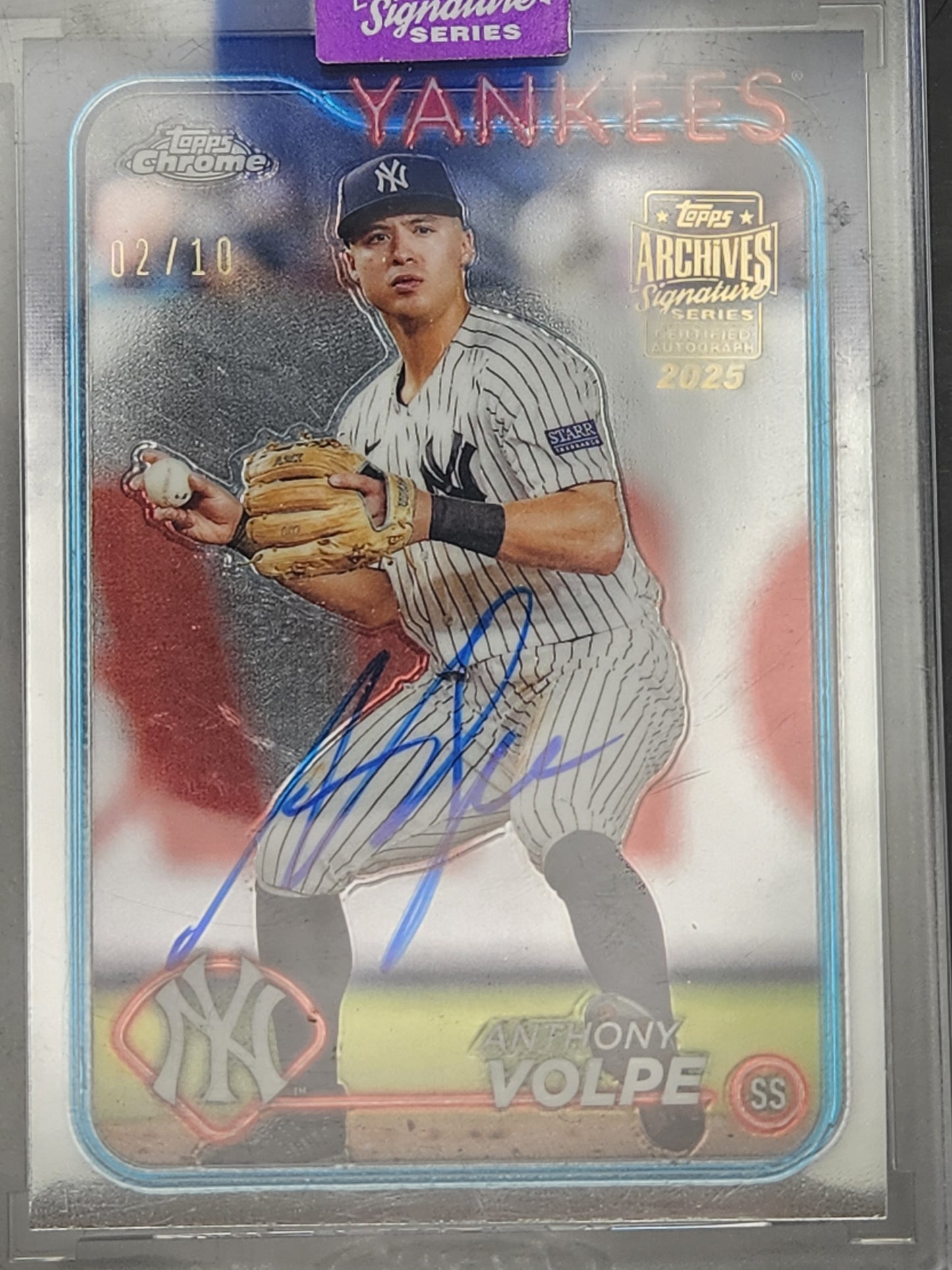 2025 Topps Archives Signature Series Auto /10 #236 Anthony Volpe