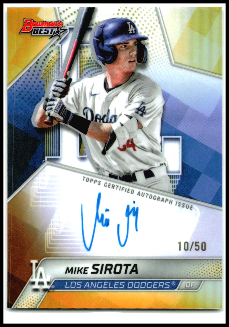 2025 Bowman's Best Best of 2025 Auto Gold /50 #B25-MSI Mike Sirota Auto Dodgers
