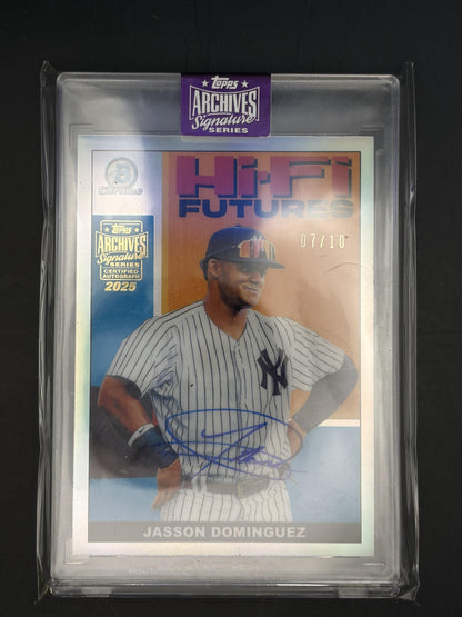 2025 Topps Archives Hi-Fi Futures Auto /10 #HIFI-11 Jasson Dominguez Yankees
