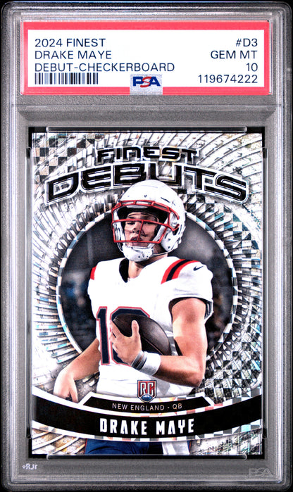 2024 Topps Finest Debut Debut-Checkerboard #D3 Drake Maye