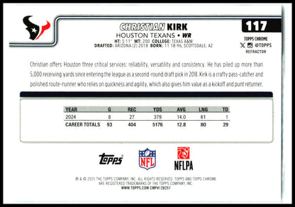 2025 Topps Chrome refractor #117 Christian Kirk