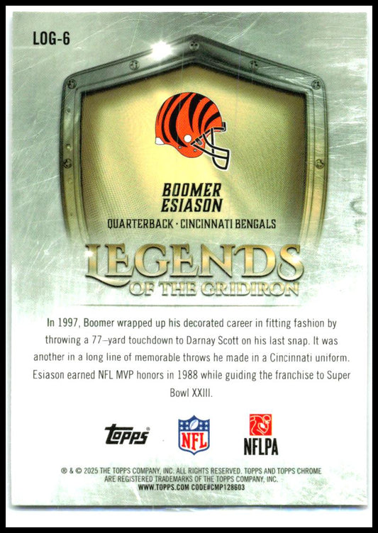 2025 Topps Chrome Legends of the Gridiron #LOG-6 Boomer Esiason