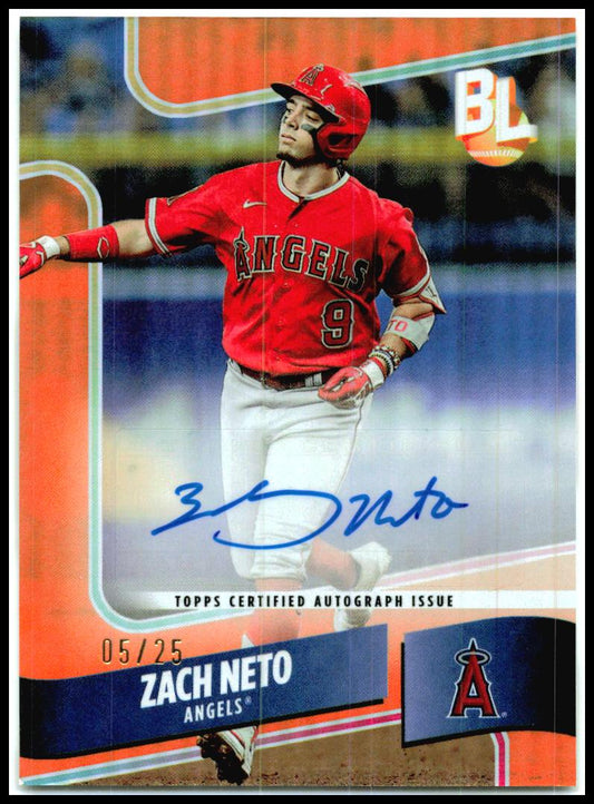 2024 Topps Big League Auto Orange /25 #WRA-ZN Zach Neto Angles