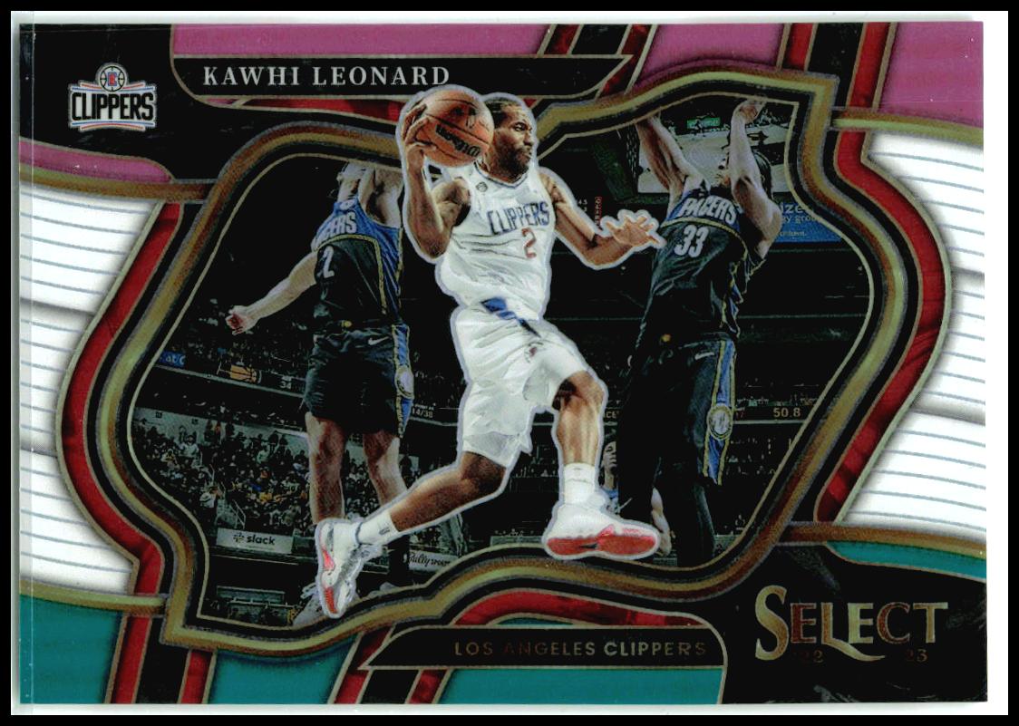 2022-23 Panini Select Teal White Pink Prizms #265 Kawhi Leonard Clippers